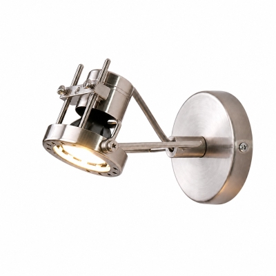 Bauhaus Wandstrahler, verstellbar, geb&uuml;rstetes Nickel