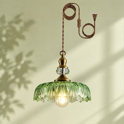 Verdoma Flower Glass Plug-in hanglamp