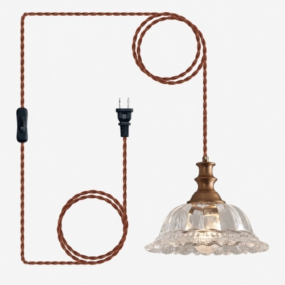 Vintage glazen hangerlamp voor keuken en eetgelegenheid