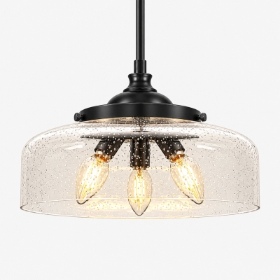 Vintage verstelbare glazen hanglamp