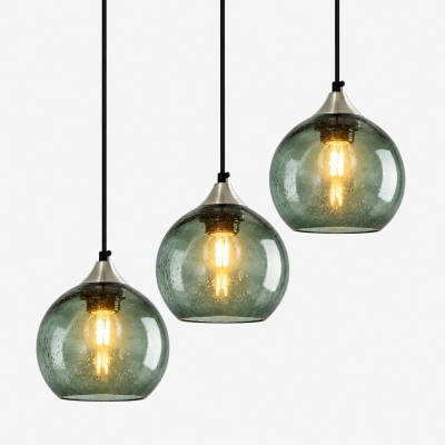 Enkele hanglamp Bubble Glass Globe 3 met verstelbaar snoer