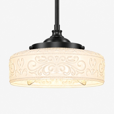 Vintage verstelbare glazen hanglamp