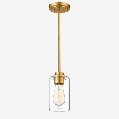 Moderne hanglamp van helder glas voor keukeneiland en hal.