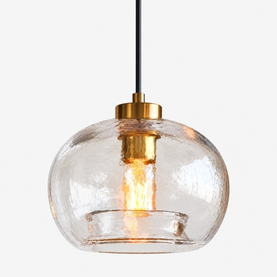 Moderne rustieke glazen hanglamp voor de eetkamer