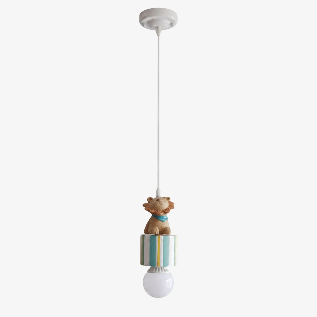 Lion blue single pendant lamp