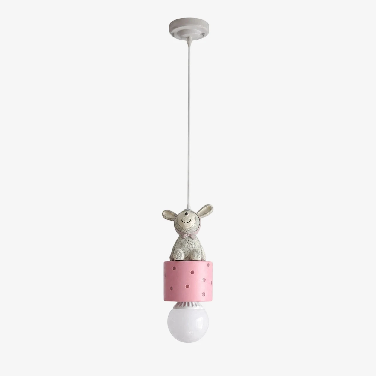 Bunny pink single pendant lamp