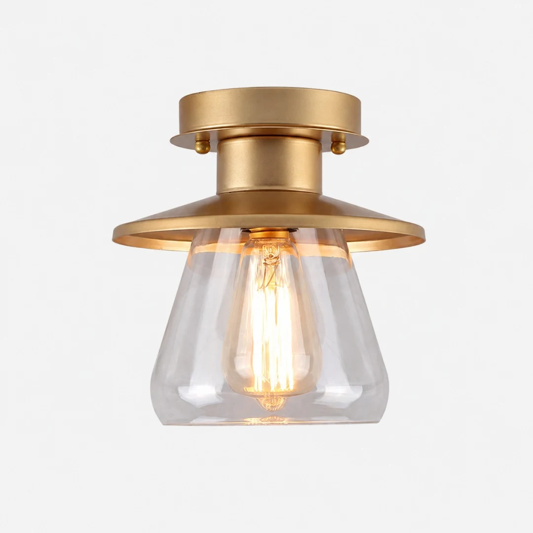 gold vintage glass ceiling light