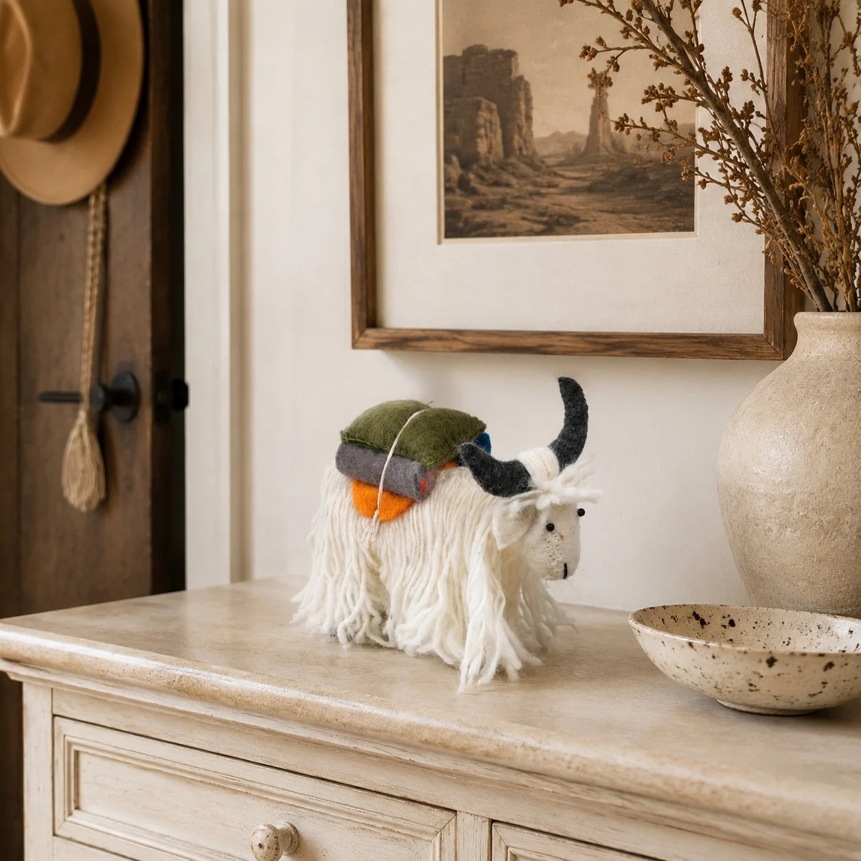 Handmade Nepal Wool Felt Yak Ornament